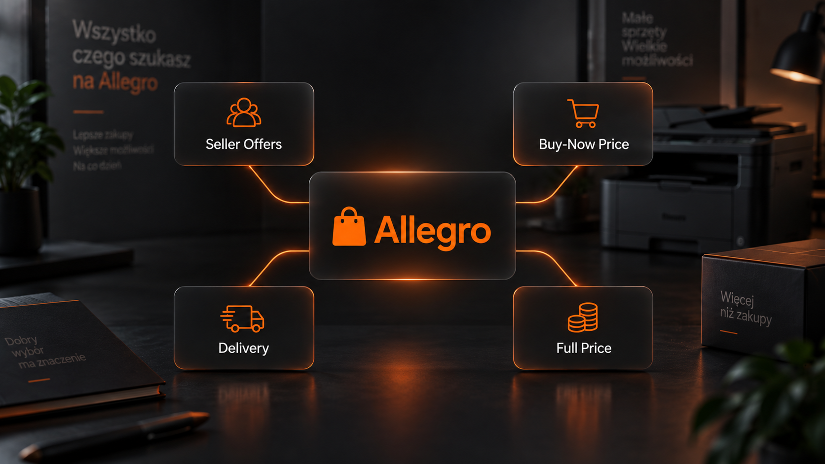 Allegro seller offers compared by buy-now price, delivery, and delivered total