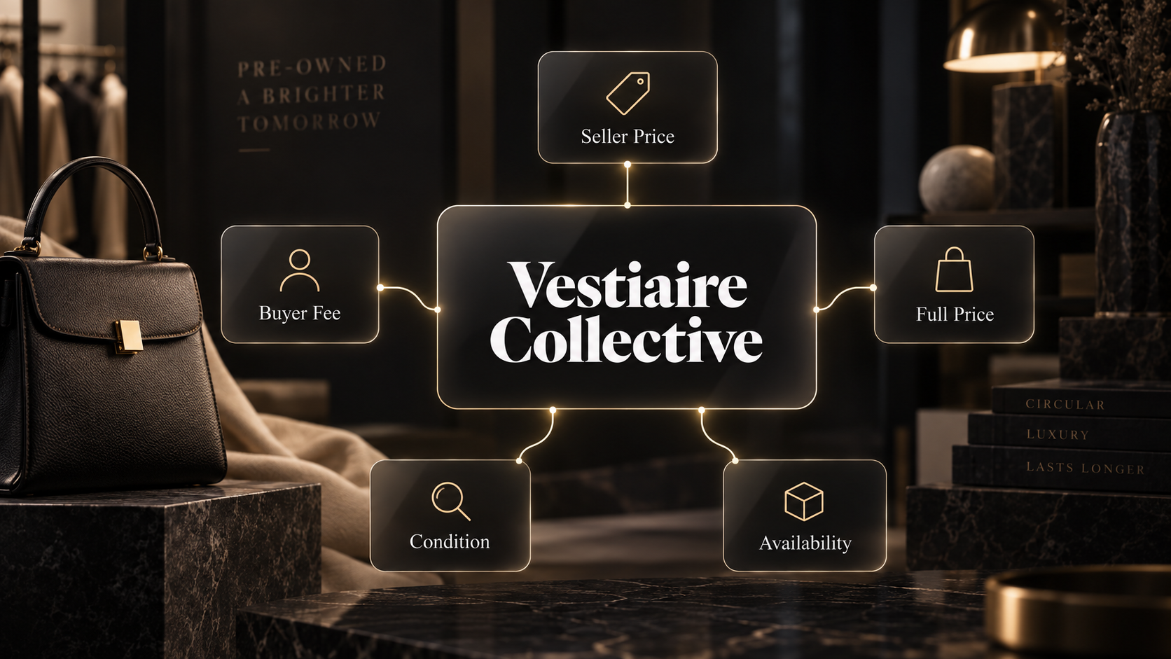 Vestiaire Collective seller prices, buyer fees, condition, and availability